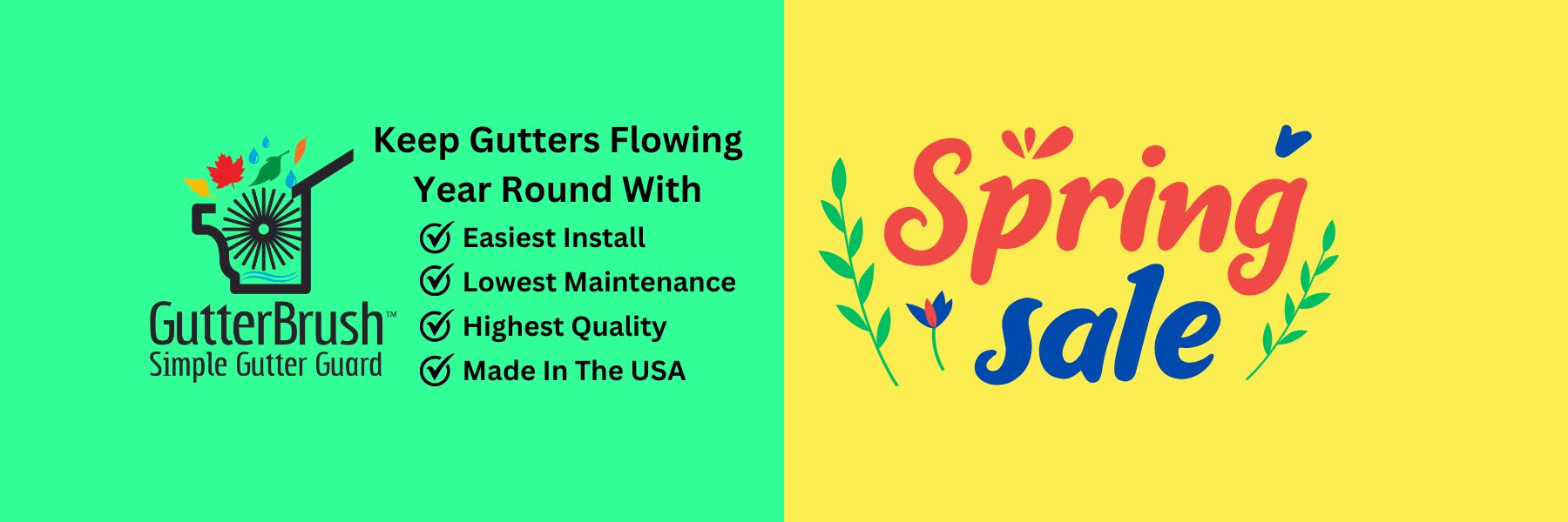 GutterBrush Gutter Guard Spring Sale